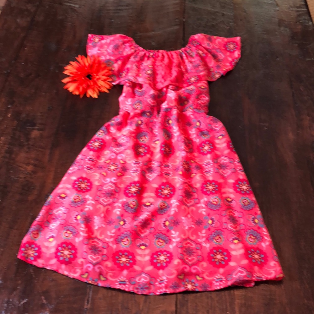 Girls/Youth Pink Floral Dress.